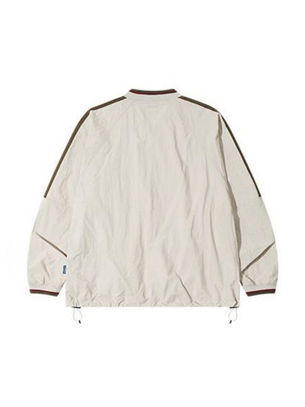 Herren-Sweatshirt mit V-Ausschnitt, Paspelierung und Kordelzug