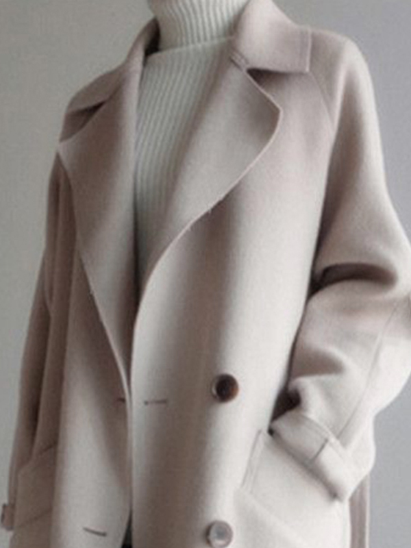 Zweireihige Jacke mit Gürtel