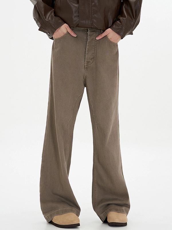 Lockere Vintage-Jeans für Herren in brauner Waschung