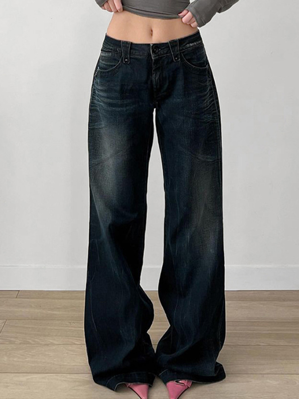 Schlankmachende, lockere Boyfriendjeans im Wash Water-Stil