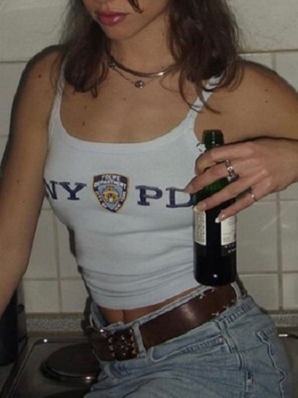 Y2K Rundhals-Pullover-Camisole