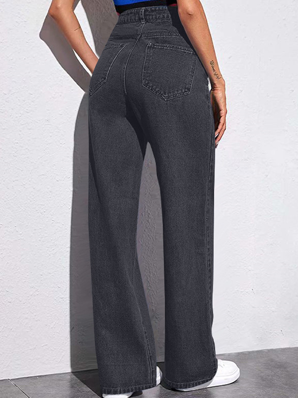 Schmale, gerade, vielseitige Boyfriendjeans