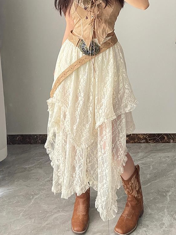 Boho Unregelmäßiger Maxirock