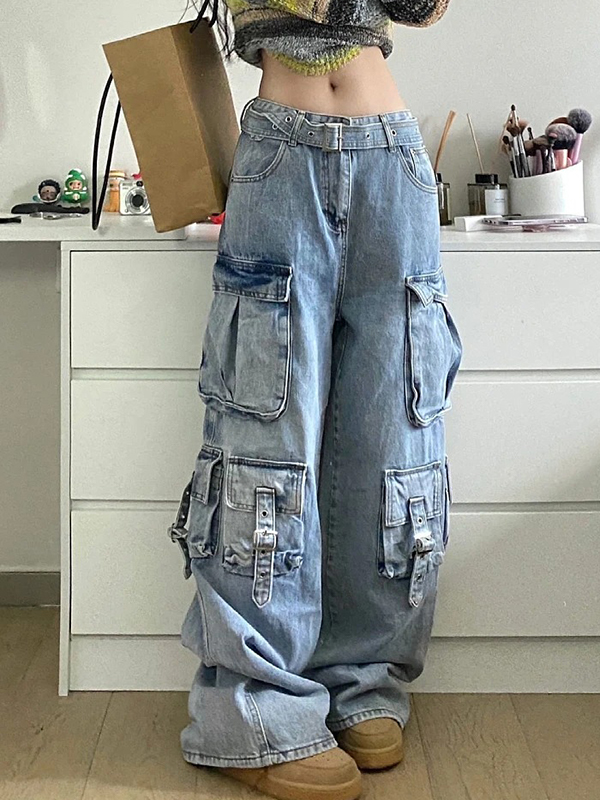 Vintage Multi-Pocket-Cargojeans