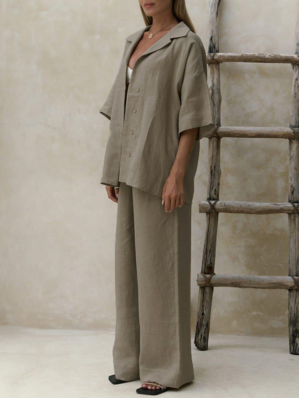 Locker sitzender Kurzarm-Zweiteiler