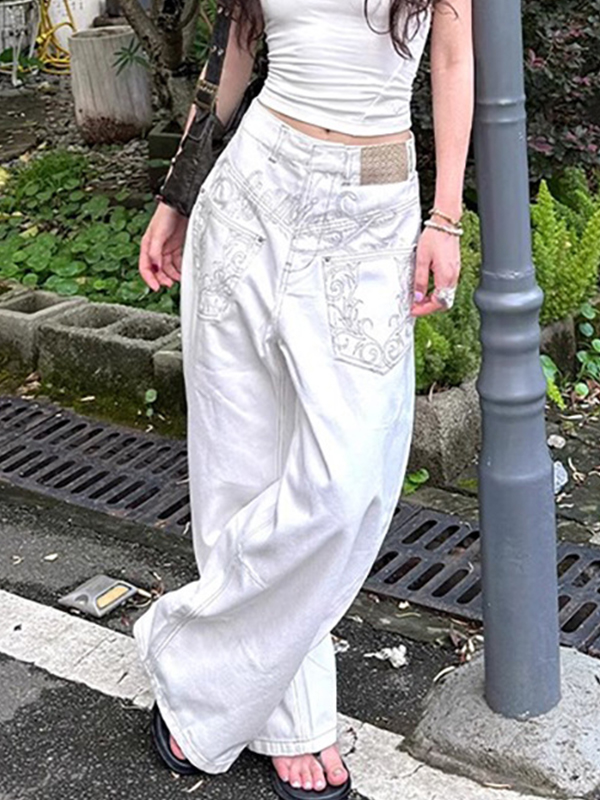 Distressed Boyfriendjeans im Vintage-Stil