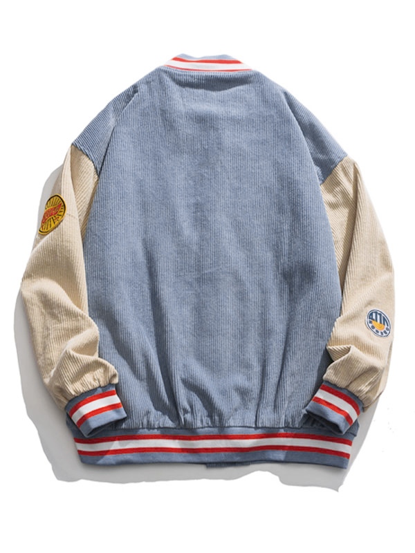 Herren Cordjacke mit Logo-Aufnäher