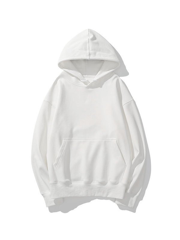 Einfarbiger Pullover-Hoodie für Herren