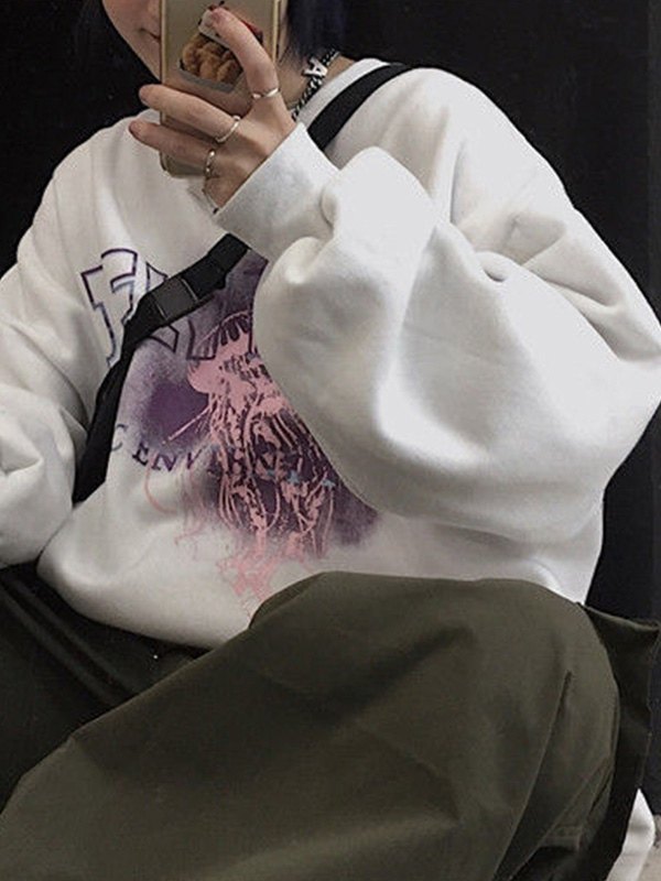 Pullover-Sweatshirt der Punk-Quallen der Männer