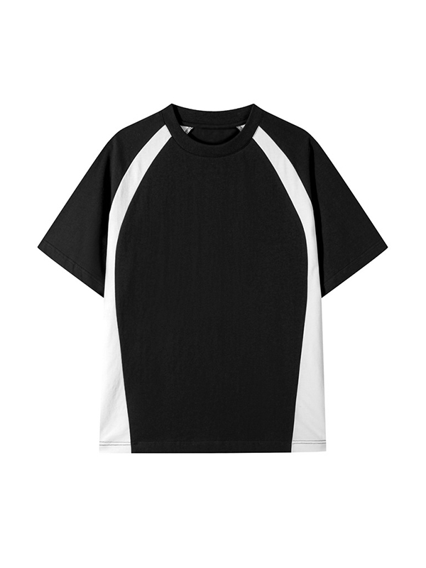 Gespleißtes, übergroßes Kurzarm-T-Shirt für Herren