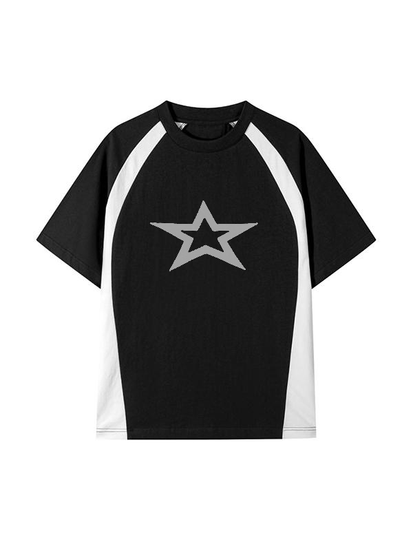 Übergroßes, kurzärmliges Star-T-Shirt für Herren