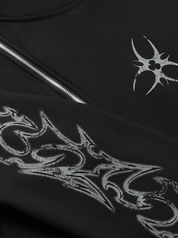 Übergroßer Hoodie mit Grafik für Herren