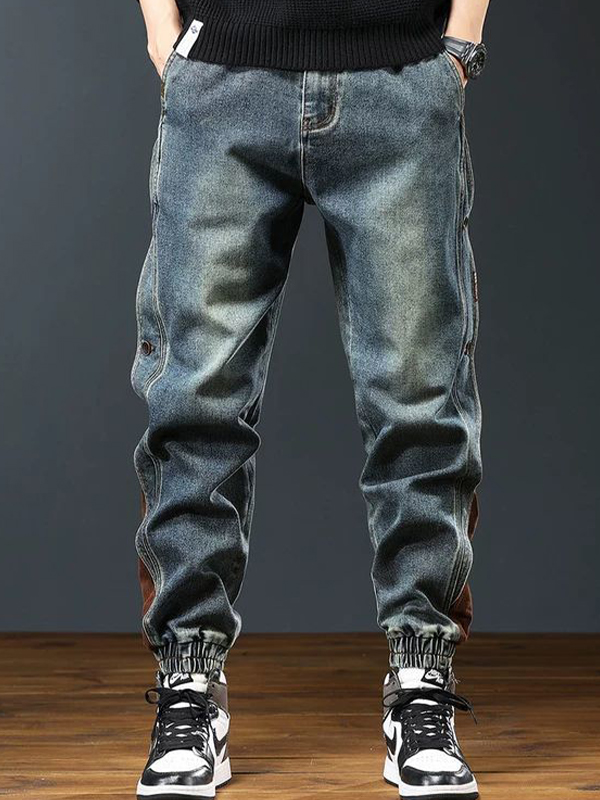 Cargo-Jeans im Colorblock-Design für Herren