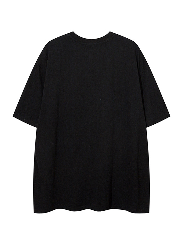 Übergroßes kurzärmliges T-Shirt mit Sternen-Print