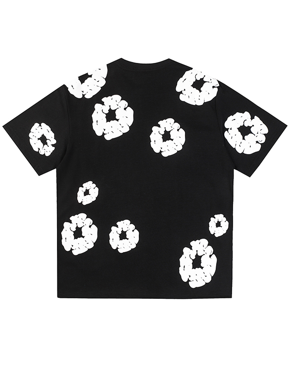 Übergroßes kurzärmliges T-Shirt mit Blumendruck