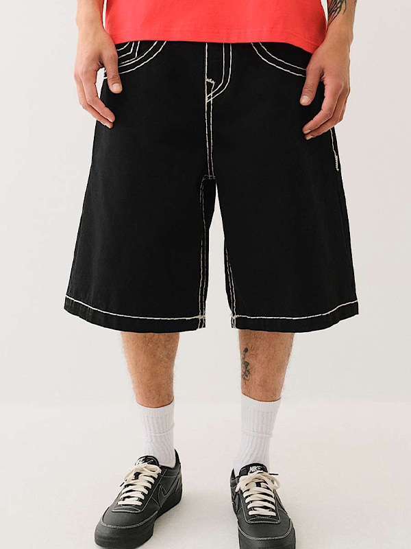 Herren-Street-Jeansshorts mit lockerer Passform