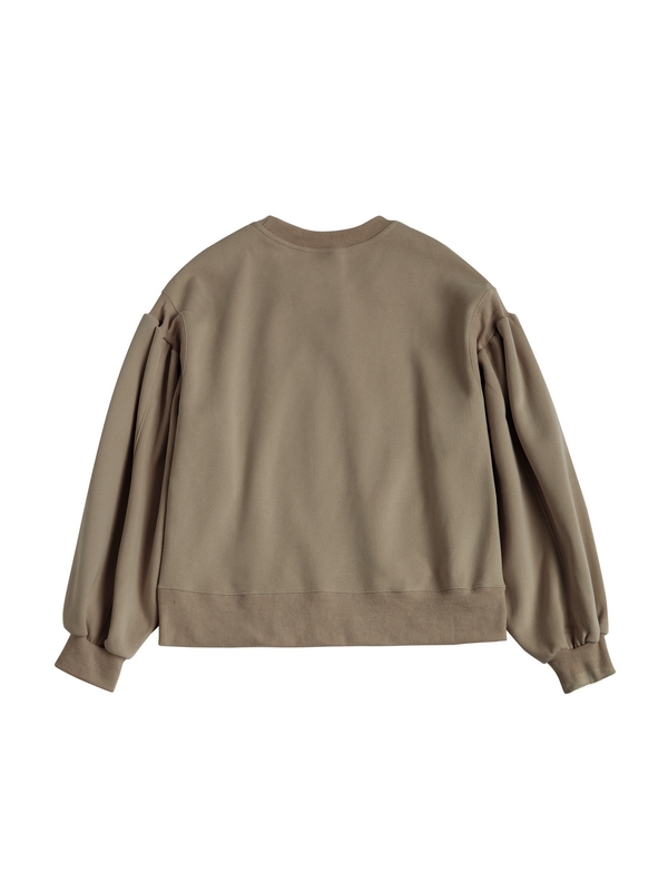 Einfarbiger, mit Label verzierter, übergroßer Kapuzenpullover