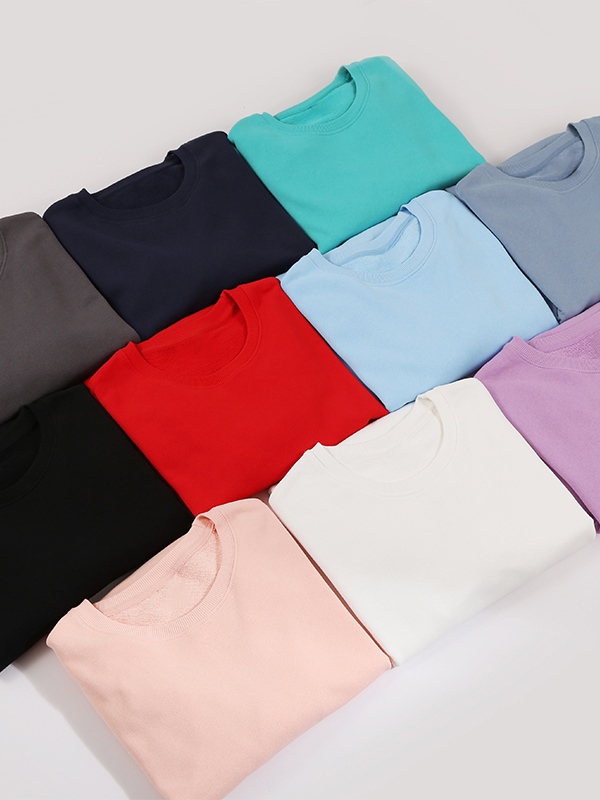 Herren-Sweatshirt aus Leinen und Baumwolle mit Rundhalsausschnitt und tief angesetzter Schulterpartie