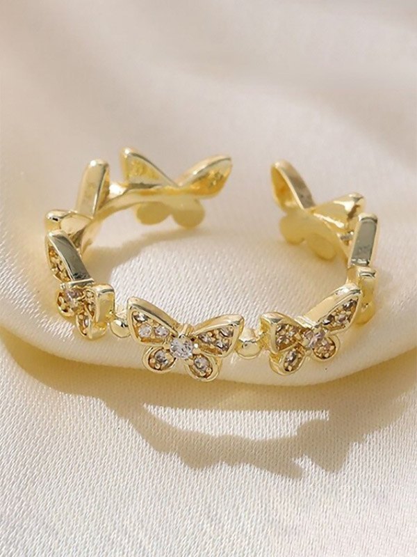 Strass-Schmetterlings-Manschettenring