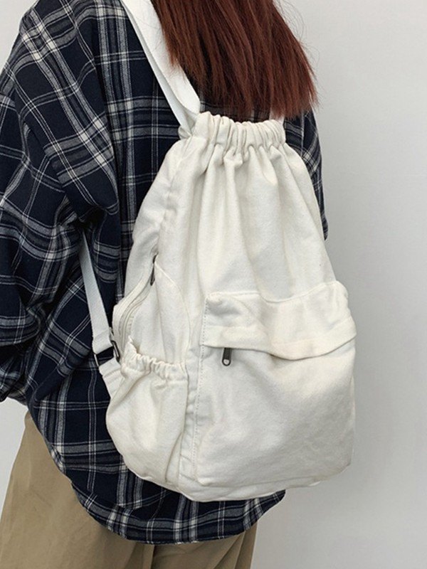 Canvas-Rucksack mit Kordelzug