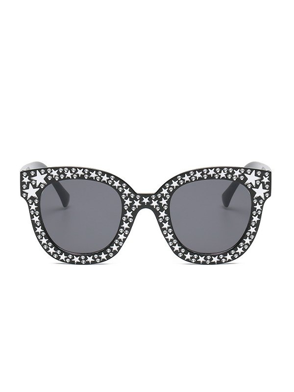 Sonnenbrille mit Strass-Sternrahmen