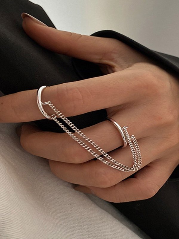 Doppelter Manschettenring mit Kette