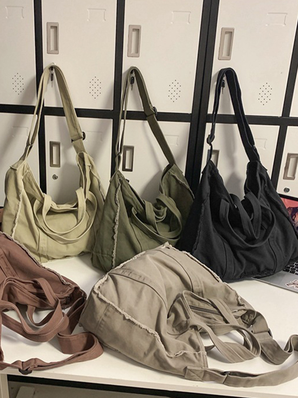 Canvas Burr Umhängetasche mit großem Fassungsvermögen