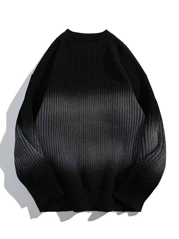 Lockerer Herren-Pullover mit Tie-Dye-Ombre-Print